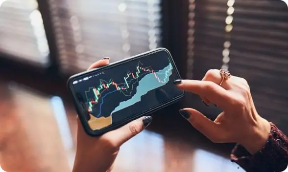Immediate Evex software mobile financial chart screen